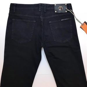 Johnny Mangliani Jeans Blk Removable Python Patch